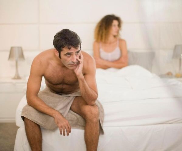 Un homme a des problèmes de pouvoir